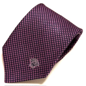 VERSACE Tie Medusa Head Plum Luxury High End Elegance Sophisticated Dapper ITALY - Picture 1 of 23