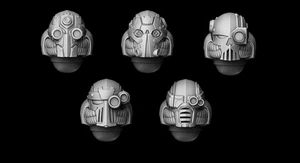 Set elmetto Liber Daemonica per spacemarine tipo Ferro - Foto 1 di 1