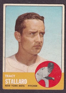 1963 Topps Baseball card #419 New York Mets Tracy Stallard - Picture 1 of 2