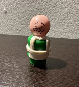 Vintage Fisher Price Little People MR. HOOPER Sesame Street Grocer Man Store 938 - Picture 1 of 8
