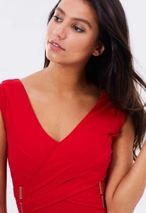 Lipsy London Red Bodycon Party Dress Size 12–Celebrity Style- Minor RepairNeeded - Picture 1 of 13