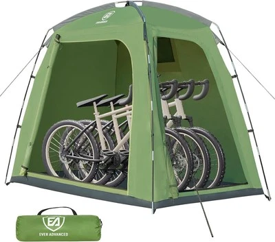 EVER ADVANCED Fahrradzelt 200x120x165cm 2–3 Fahrräder PU4000 Wasserdicht Kompakt