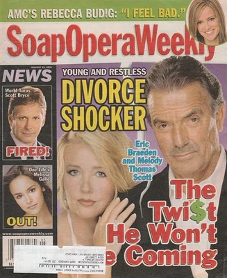 Soap Opera Weekly Jan 29, 2008 SCOTT BRYCE-REBECCA BUDIG-MARIE WILSON-RON RAINES - Image 1 of 4