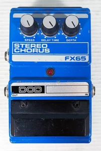 DOD Stereo Chorus FX65 Guitar Effects Pedal Blue Works 9 Volt Battery AC USA - Picture 1 of 7