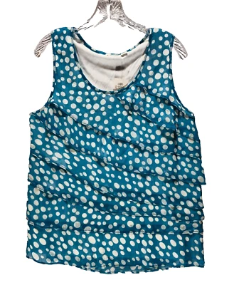 Camisa Cato Feminina TAMANHO XL AZUL-PETRÓLEO COM BABADOS FRENTE POLK A DOT NOVA COM ETIQUETAS - Imagem 1 de 4