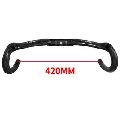 Manillar de bicicleta completo de fibra de carbono con cable interno de 15,75/16,54/17,32 pulgadas Foto 1 de 4
