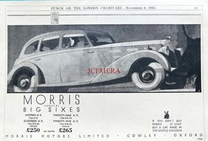 MORRIS 'Big 6' Saloon Motor Car Advert #2 - 1935 Auto Print - Picture 1 of 1