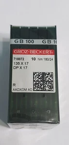 Agujas para máquina de coser industrial Dpx17 Groz Beckert talla 180/24 - Imagen 1 de 1