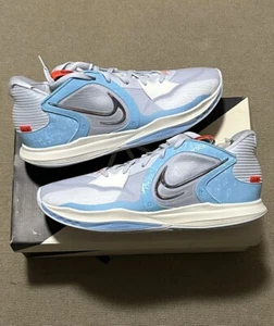 NIKE KYRIE LOW 5 NETS FOOTBALL GREY BLACK BLUE CHILL DJ6012 003 Size 13.5M 🏀🔥 - Picture 1 of 8