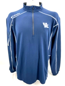 NEW UK Kentucky Wildcats Columbia Golf Omni-Wick Shotgun 1/4 Zip LS Shirt Mens S - Picture 1 of 7