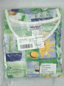 Neu in Verpackung Vintage ~ Anthony Richards "Garten" grün Schuster Knopfleiste Schürze Kittel ~ 4X - Bild 1 von 6