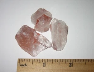 3 SMALL NATURAL ROUGH 0.8"- 1.3" PINK FIRE AZEZTULITE CRYSTAL MINERALS 27.8grams - Picture 1 of 1