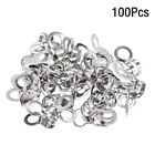 100Pcs/Bag Silver Tone Ball Chain Connectors 304 Stainless Steel Clasp