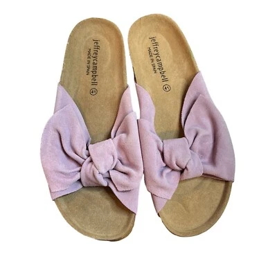 Sandalias Jeffrey Campbell Rosa Detalle de Lazo Suela de Corcho Gamuza Nudo Talla 41 Foto 1 de 4