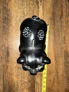 Vintage Brooks Piggy Bank 12" Mid Century Merchandise Mart Chicago IL black Pig - Picture 1 of 16