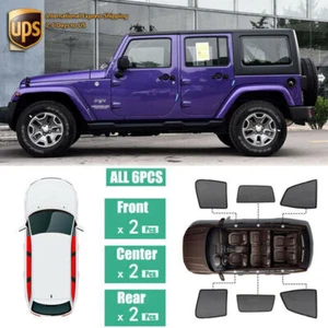 Windows Sunshade UV Ray Protector Mesh Block Privacy Visor For Jeep Wrangler 07+ - Picture 1 of 10