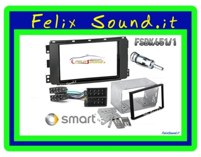 MASCHERINA AUTORADIO KIT ADATTATORE 2 DIN SMART FORTWO 2007-2010  DUE DIN KIT - Immagine 1 di 2