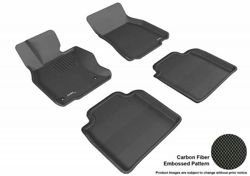 Alfombrilla negra 3D MAXpider 08-12 para Chevrolet Malibu primera fila segunda fila Foto 1 de 4