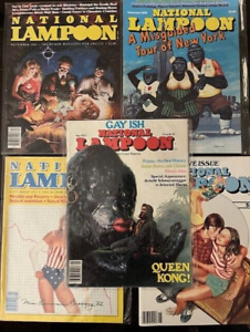 Lot 5 Vintage National Lampoon 1970s-1980s Used in Good/Acceptable Condition