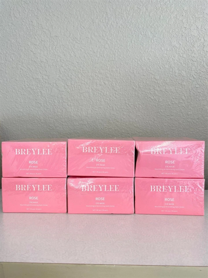 Маска для глаз BREYLEE Pink Rose 60 шт. - пухлые глаза/темные круги лот из 6 - Изображение 1 из 2
