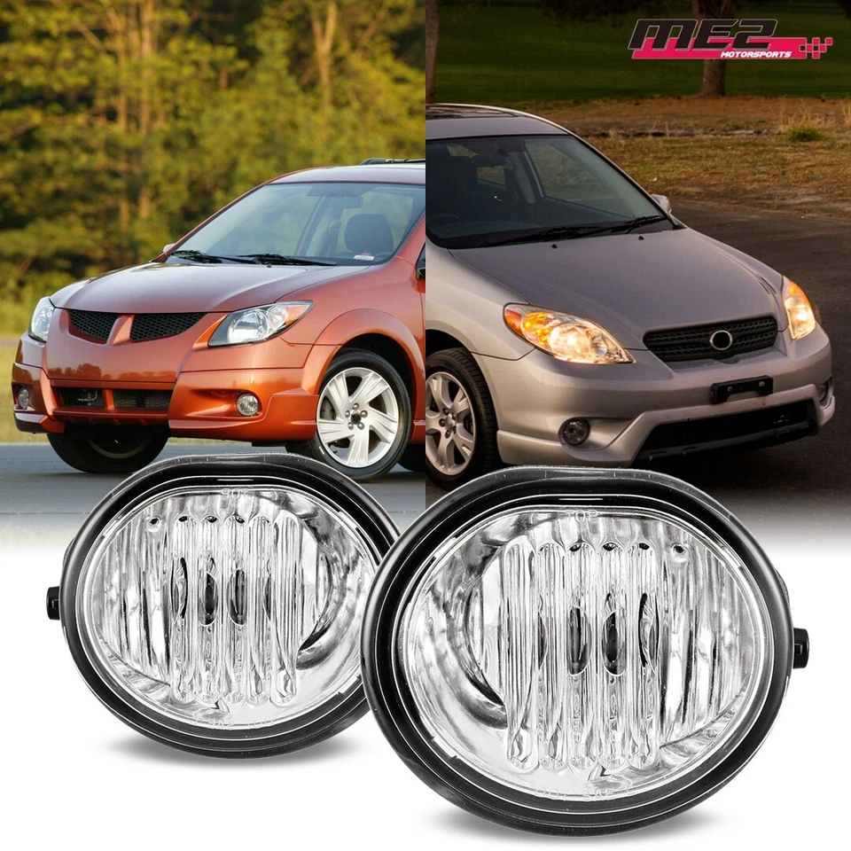 Par de luces antiniebla transparentes para Toyota Matrix Pontiac Vibe 2003-2008 Foto 1 de 4