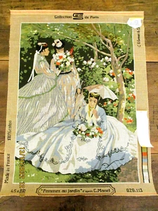COLLECTION SEG DE PARIS TAPESTRY - FEMMES AU JARDIN - CLAUDE MONET - 60cm x 45cm - Picture 1 of 8
