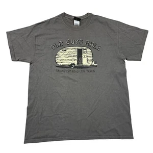 Old Guys Rule T-Shirt Graphic Print Retro Y2K Grey Mens Large - Picture 1 of 6