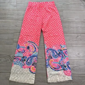 Pantalón Palazzo Lilly Pulitzer Bal Harbour Coral Spritz Beach Bungalo Pierna Ancha XXS - Imagen 1 de 8