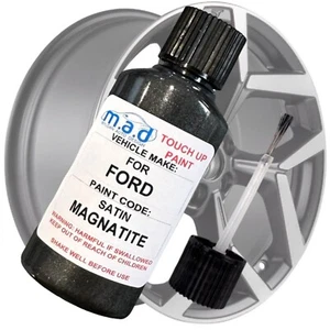 Satin Magnatite Alloy Wheel Touch Up Paint Kit Brush Ford Curbing Fiesta Focus - Picture 1 of 9