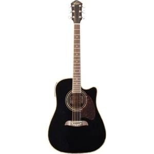 Oscar Schmidt OG2CEB Dreadnought Cutaway Acoustic Electric Guitar, Black - Picture 1 of 2