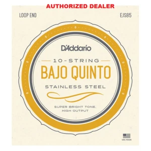 D'Addario EJS85 Bajo Quinto Stainless Steel Set 10 String - Picture 1 of 13