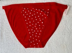 Victoria's Secret Cotton Blend Signature String Bikini Panty LARGE Hearts NWT - Picture 1 of 4