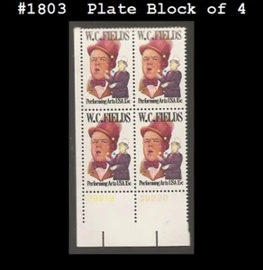 USA5 #1803 MNH PB4 W. C. Fields - Bild 1 von 1