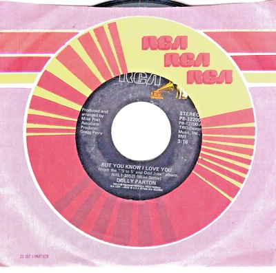 DOLLY PARTON:     BUT YOU KNOW I LOVE YOU / POOR FOLKS TOWN .. 45 RPM 4210 - Image 1 of 3