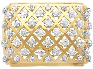 2.06ct Diamond and 18ct Yellow Gold Brooch - Antique French Import Circa 1920 - Picture 1 of 9