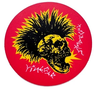 Vinegar Syndrome Sticker Punk Skull 2024 Mohawk 2 Inch Diameter - Picture 1 of 3