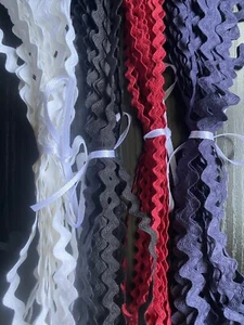 Vintage Ric Rac Trim Lot Assorted Zig Zag Mixed Colors And Sizes 20 Yds Sewing - Picture 1 of 7