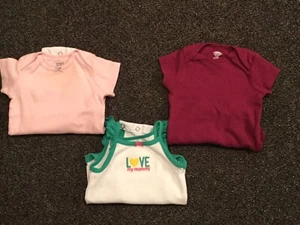 Three Six Month Girl’s One Pieces, 2 Carters, 1 Taggies - Picture 1 of 4