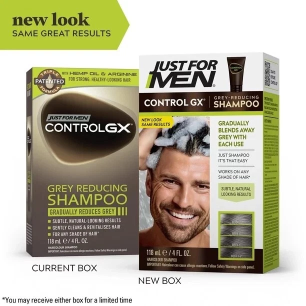 Just For Men Control GX Grey Reducing Shampoo, Gradually Colors Hair 4 Fl Oz  - Image 1 of 1