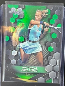 2024 Topps Graphite Tennis Viktorija Golubic Green /75 - Picture 1 of 2