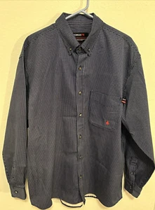 Forge FR blue Button Down Shirt Men’s XL Flame Resistant Work Wear NWT LS - Picture 1 of 9