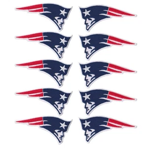 10 pcs New England Patriots L R Logo Size 5.0"x 2.5 Embroidered Iron on Patch - Picture 1 of 12