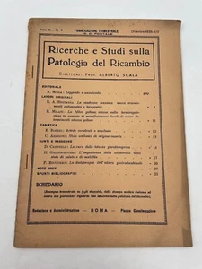 Ricerche e studi sulla Patologia del ricambio Scala n. 4 1935 Artrite dietoterap - Picture 1 of 3