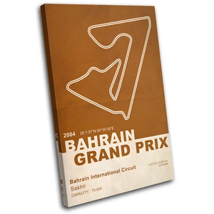 International Circuit Bahrain Sakhir Grand Prix F1 Race Track Canvas Art Print - Picture 1 of 1