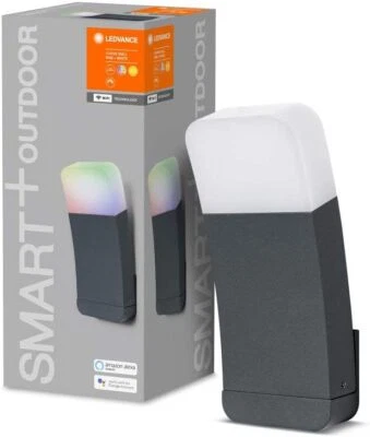 Ledvance SMART+ WIFI CURVE Außenleuchte 9W RGB Dimmbar Wandlampe Alexa/Google - Bild 1 von 4