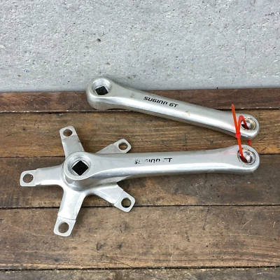 Juego de bielas Sugino GT BMX 170 mm Old School BMX Vintage 110 74 BCD 80s aleación B0 Foto 1 de 4