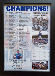 Chesterfield 2023-24 National League Champions - stampa souvenir - Foto 1 di 5