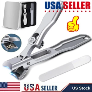 New Ultra Sharp Nail Clippers Steel Wide Jaw Opening Anti Splash Portable US - Picture 1 of 20
