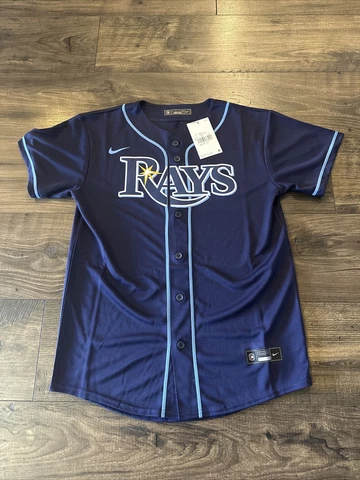 NWT  Nike Tampa Bay Rays Youth Alternative Replica Jersey-Navy YLG (14-16) Cover