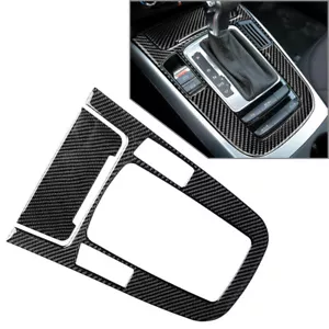 Carbon Fiber Center Console Gear Shift Panel Cover For Audi A4 S4 B8 B9 A5 SQ5 - Picture 1 of 12